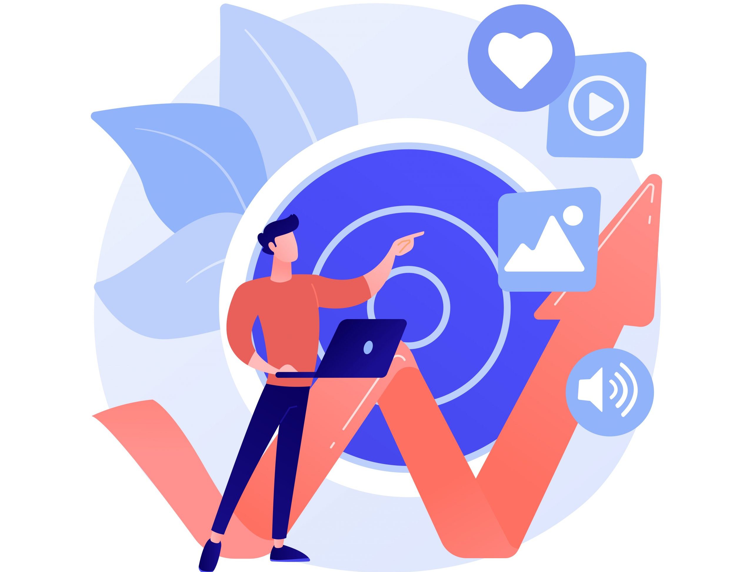 High ROI content abstract concept vector illustration. Digital marketing