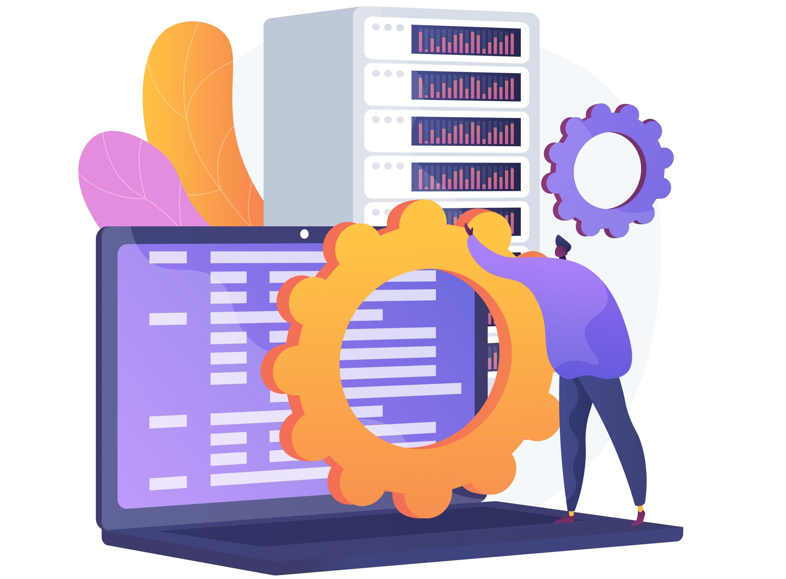 Data storage settings vector concept metaphor Server