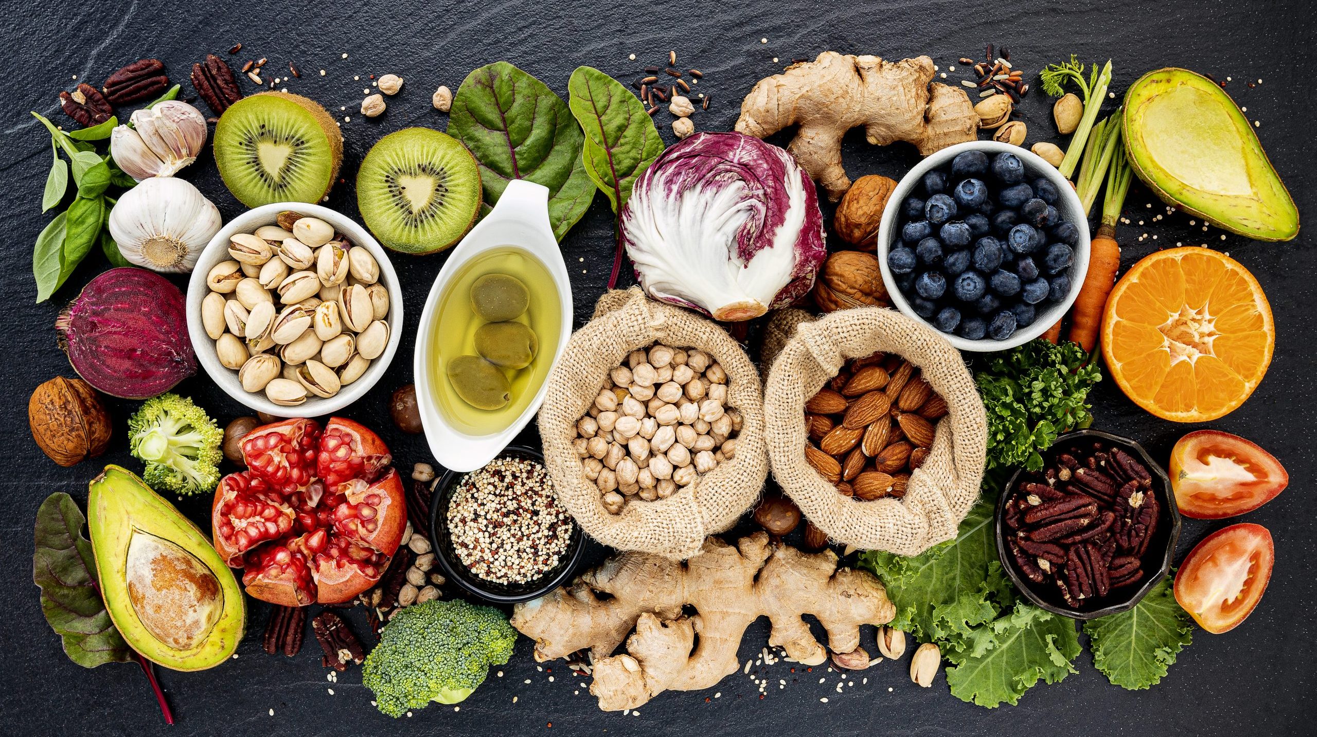 Ingredients for the healthy foods selection. The concept of heal